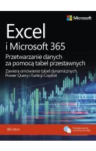 Excel i Microsoft 365 Przetwarzanie danych za pomocą tabel przestawnych. Zawiera omówienie tabel dynamicznych, Power Query i funkcji Copilot 