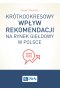 Krótkookresowy wpływ rekomendacji na rynek giełdowy w Polsce
